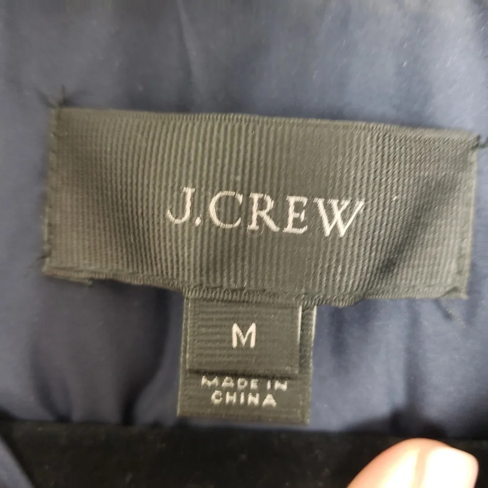 J. Crew navy plaid puffer vest G14 - Picture 3 of 4